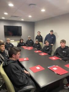 Students at BAVTS Visit to Scott Richards Aviation with VelocityR Aviation - in conference room - 2